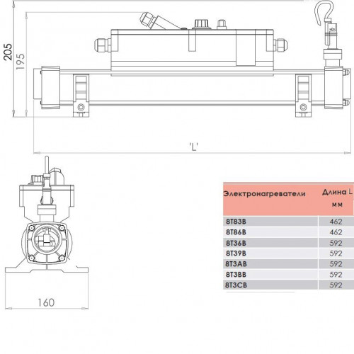 Электронагреватель Elecro Flowline 8Т3AВ Titan/Steel 12кВт 400В